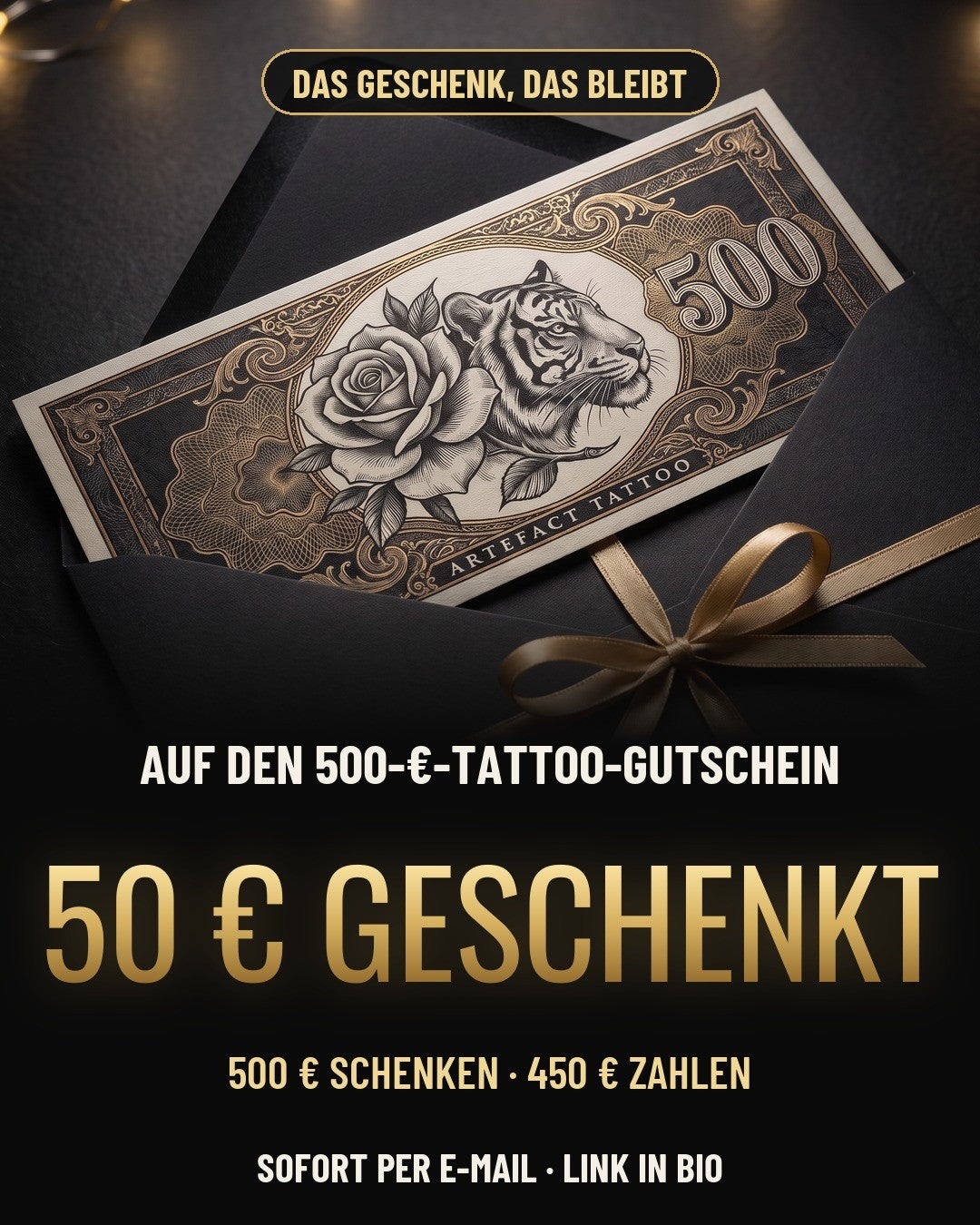 500 € schenken, 450 € zahlen – sofort per E-Mail